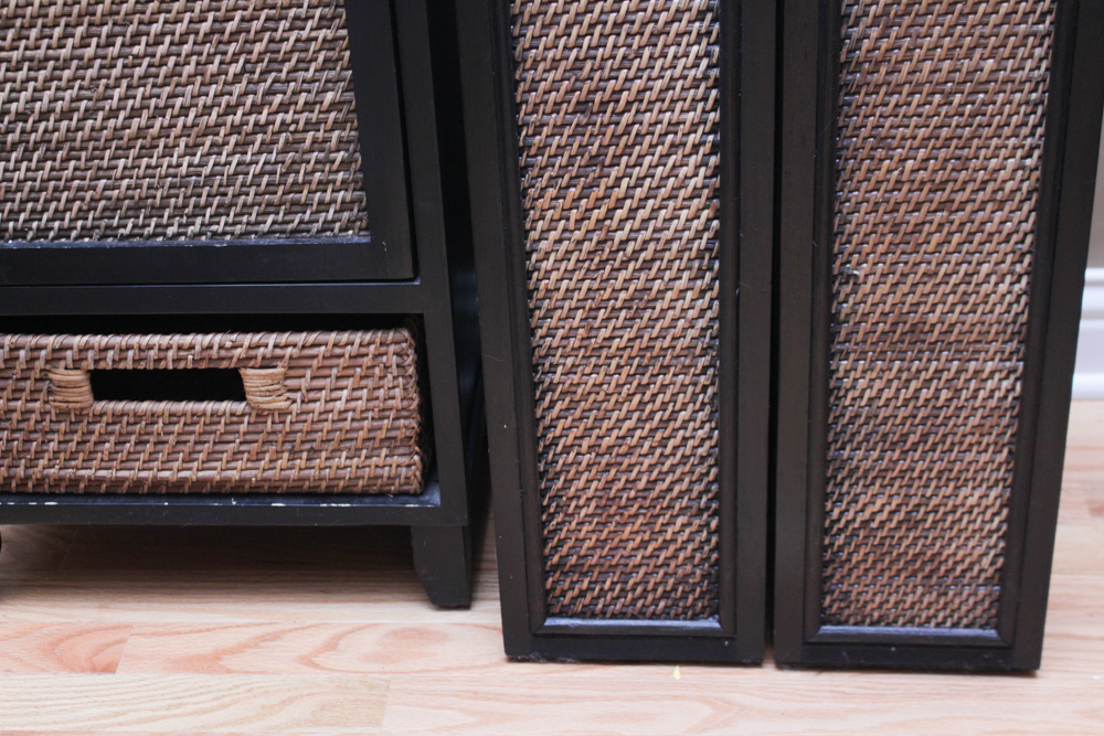 Woven Cane Panel Accent Furniture