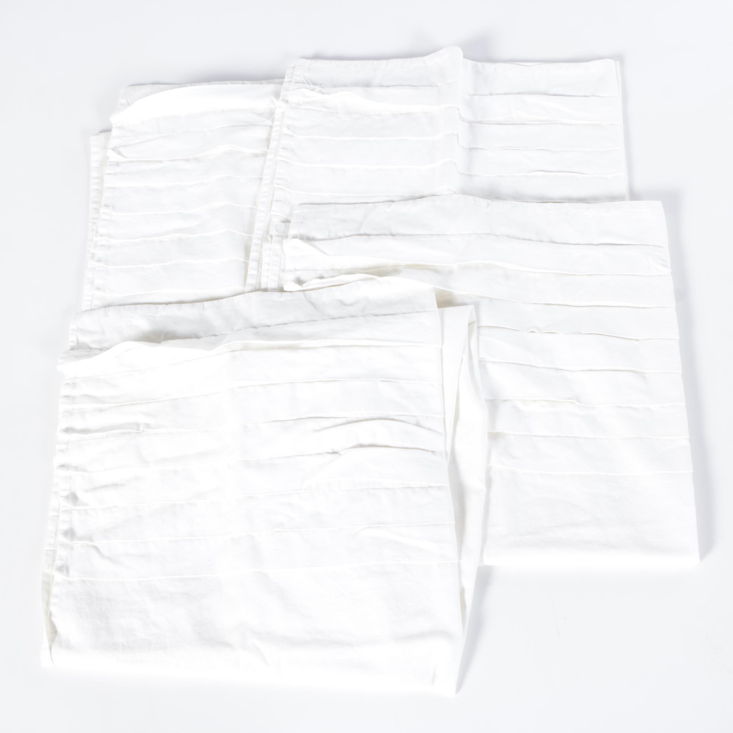 Pottery Barn White Cotton Curtain Panels