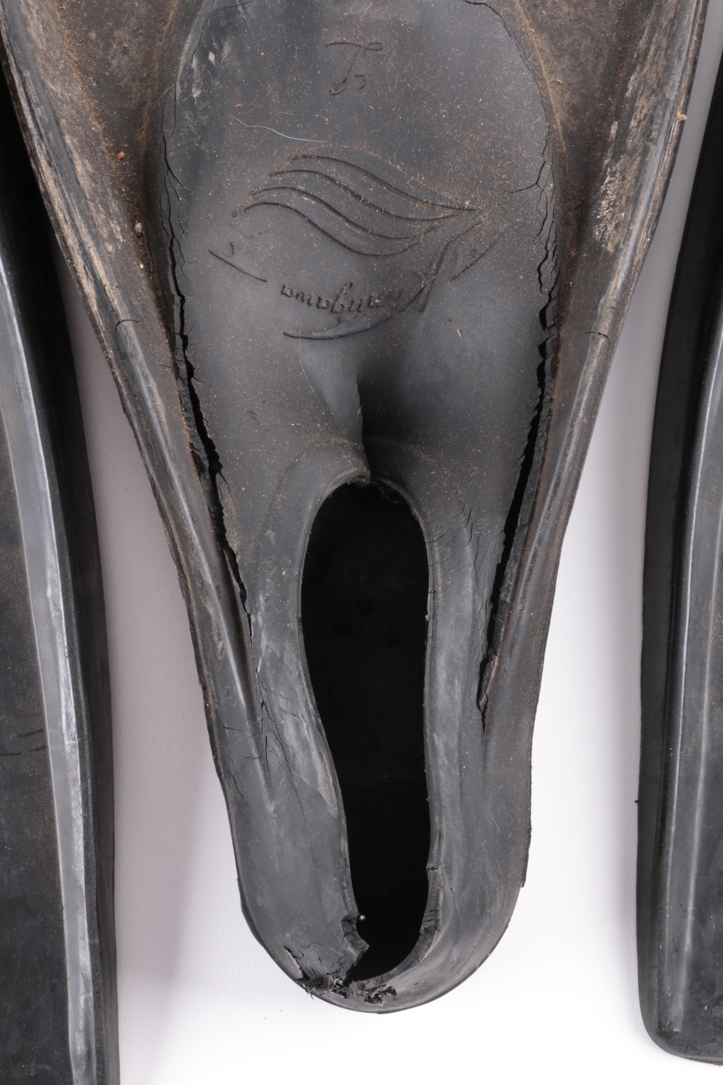 Canvas Backpack and Swim Fins