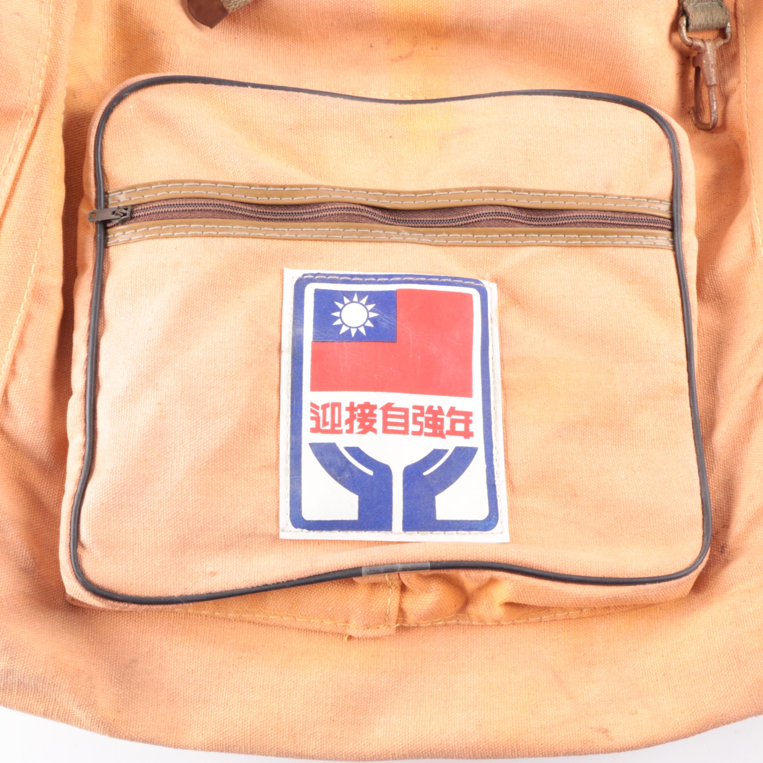 Canvas Backpack and Swim Fins