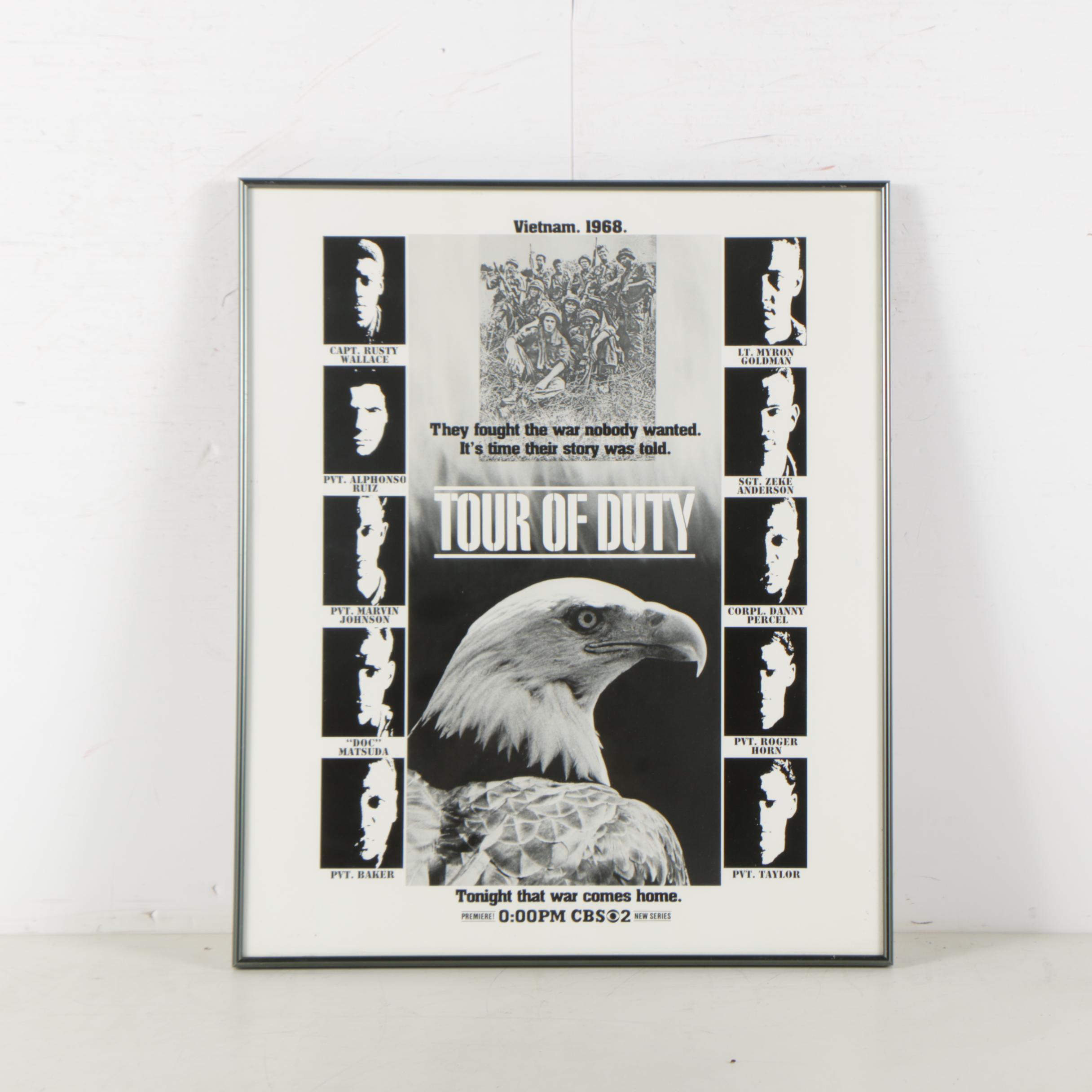 Halftone Poster Mock-up for the "Tour of Duty" Television Show