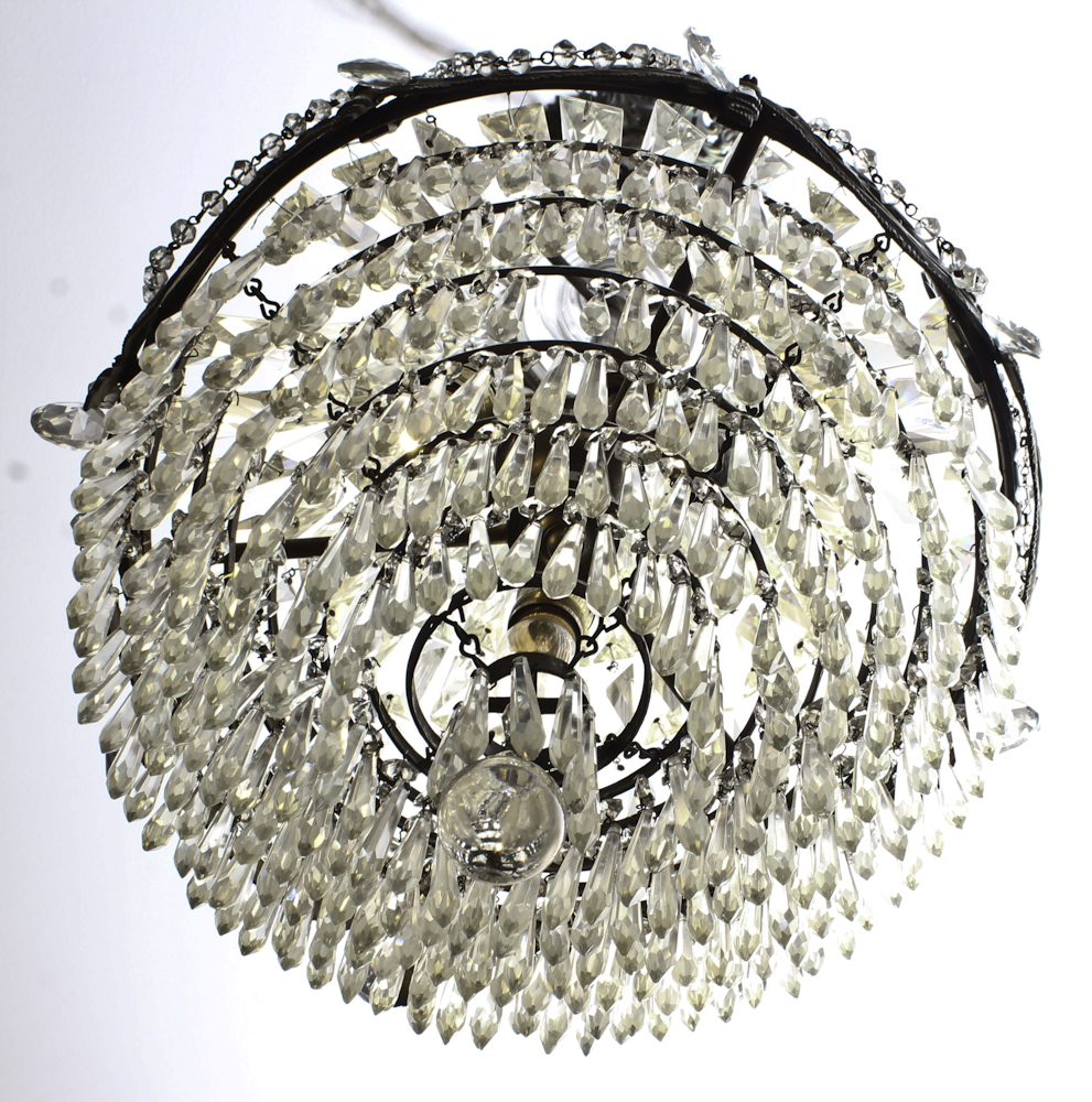 French Style Crystal Basket Chandelier