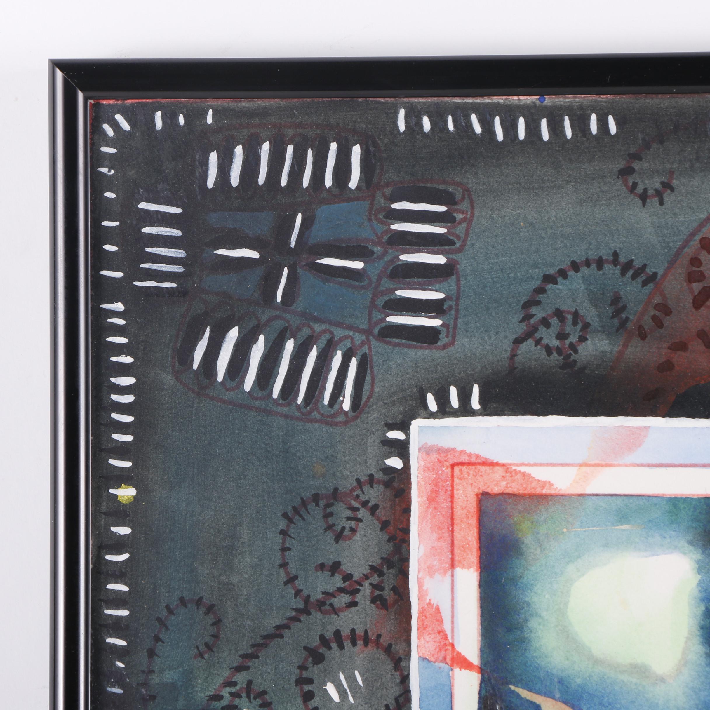 Blou Beard Powell Watercolor Painting