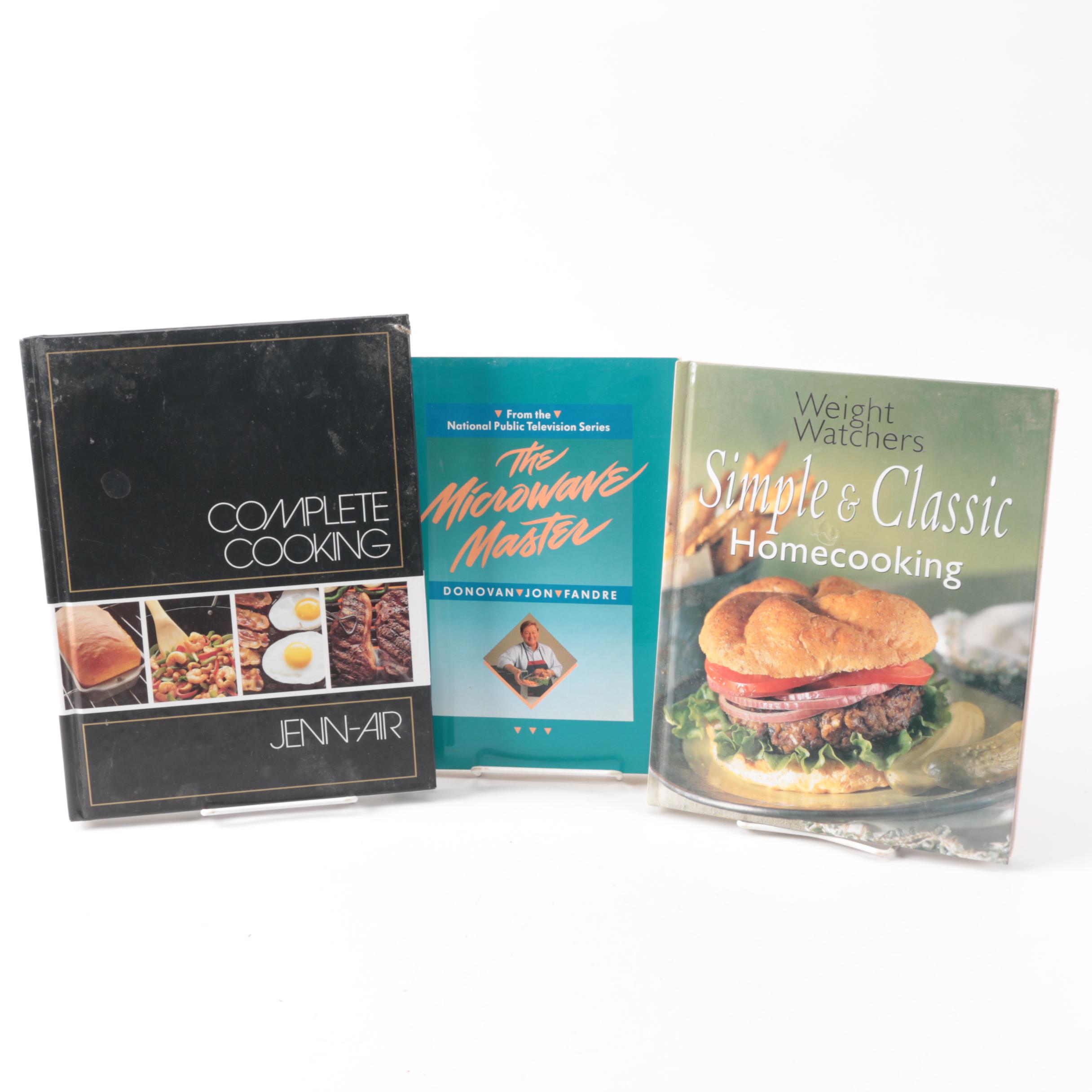 Vintage Cookbooks Including 1987 "Complete Cooking with Jenn-Air"