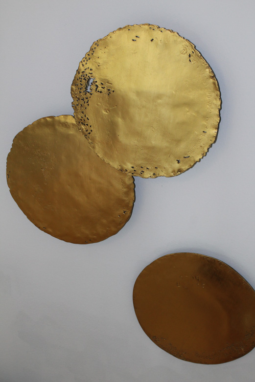 Mitchell Gold + Bob Williams Gold Leaf Wood Disk Wall Art