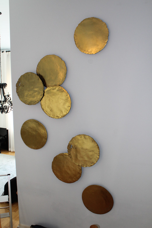 Mitchell Gold + Bob Williams Gold Leaf Wood Disk Wall Art