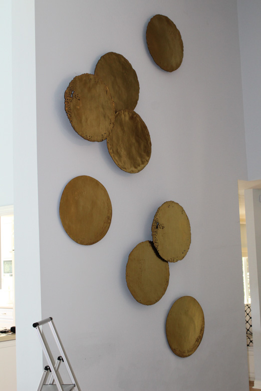 Mitchell Gold + Bob Williams Gold Leaf Wood Disk Wall Art