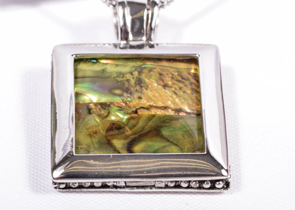 Sterling Silver "Colors of Life" Interchangeable 11-Stone Italian Necklace Set