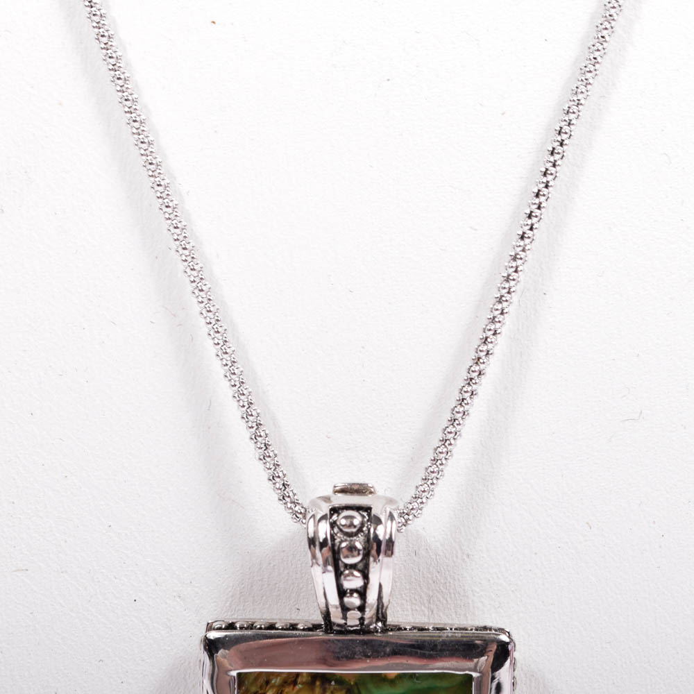 Sterling Silver "Colors of Life" Interchangeable 11-Stone Italian Necklace Set