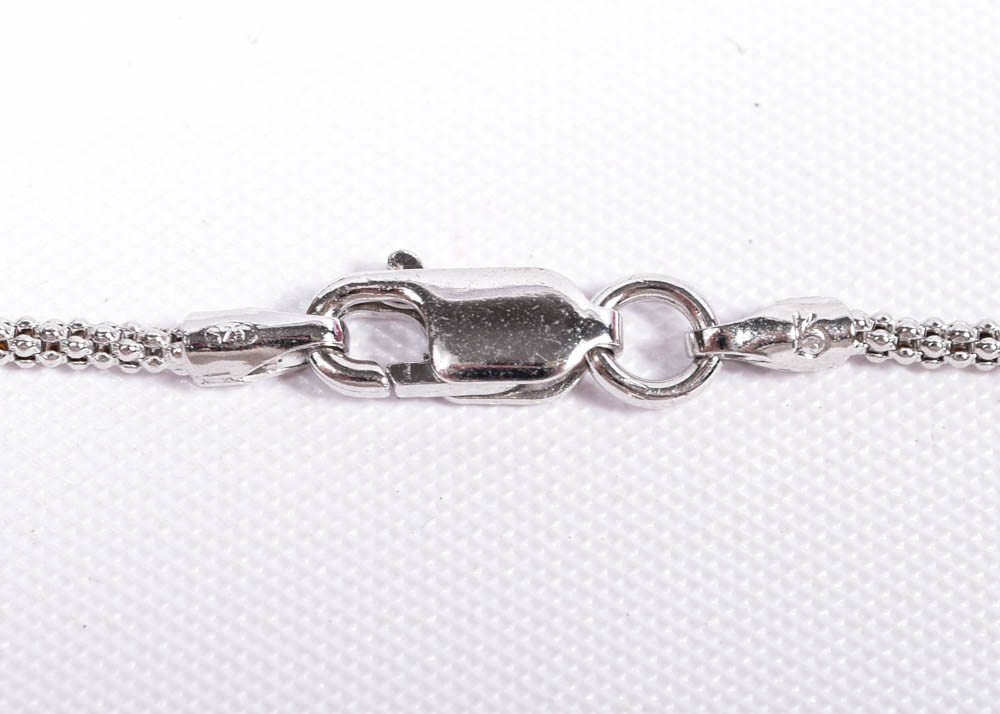 Sterling Silver "Colors of Life" Interchangeable 11-Stone Italian Necklace Set