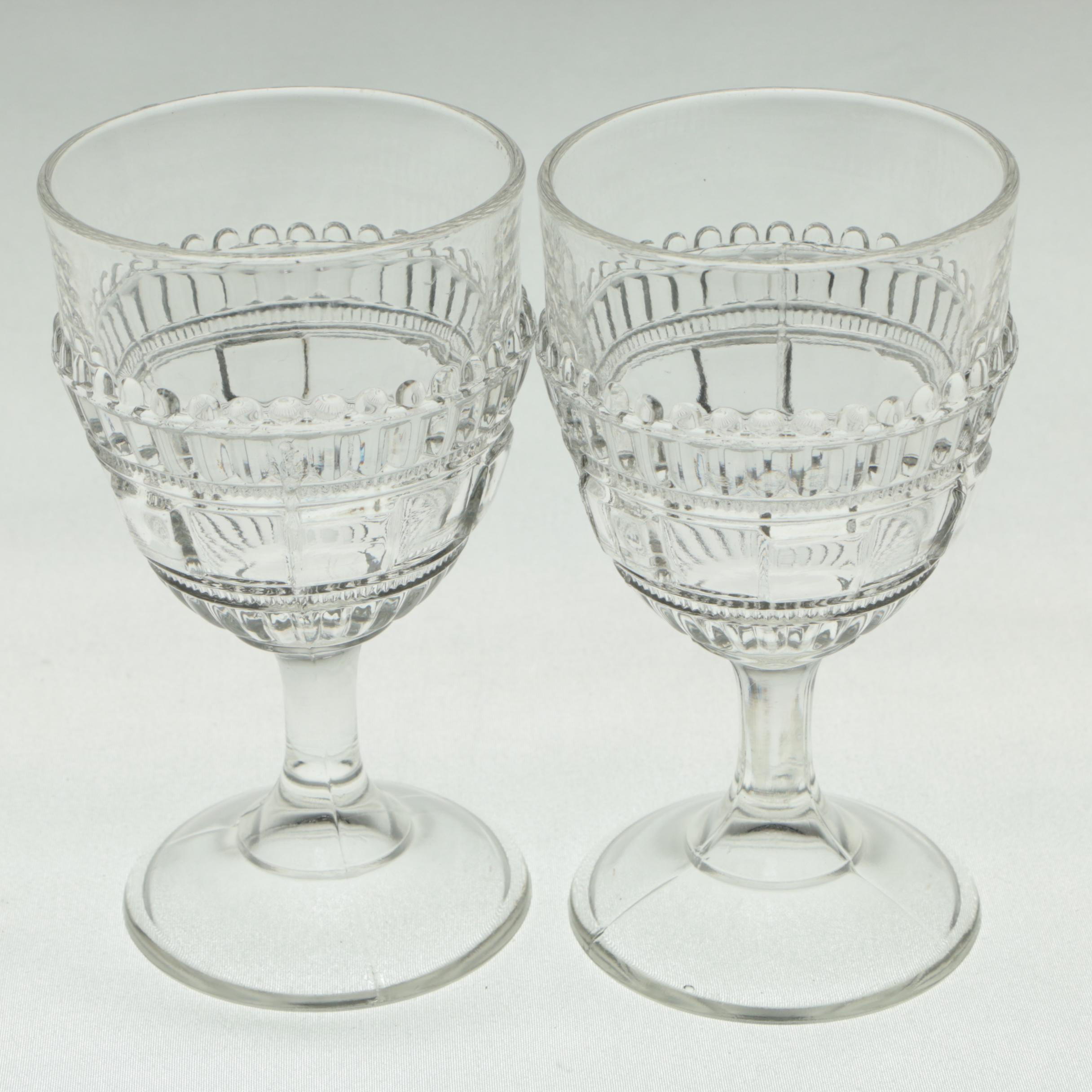 Vintage Glass Goblets and Sherbet Cups
