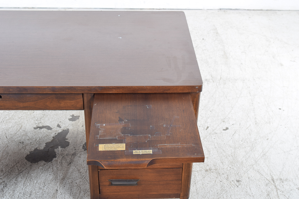 Vintage Jofco Mid Century Modern Walnut Executive Desk