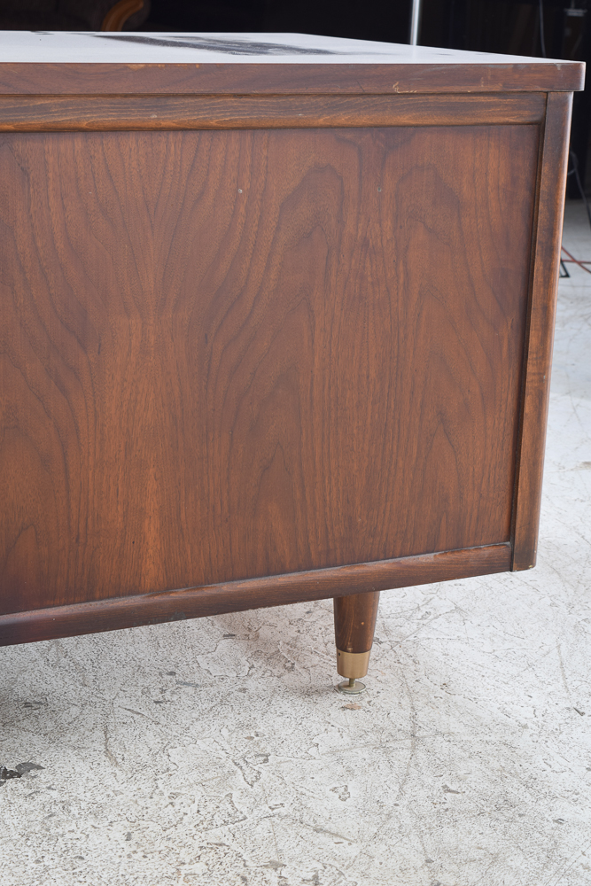 Vintage Jofco Mid Century Modern Walnut Executive Desk
