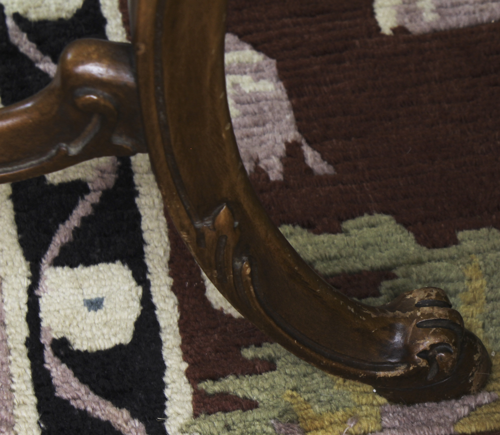 Vintage Italian Rococo Style Marquetry Center Table