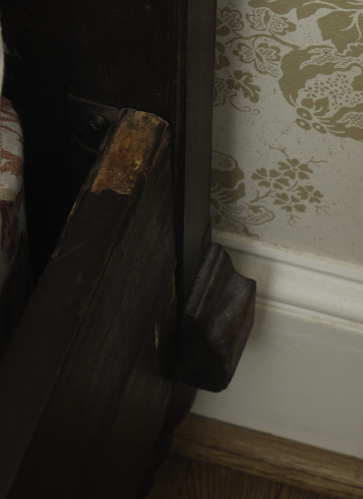 Antique French Rococo-Carved Walnut Twin Bed