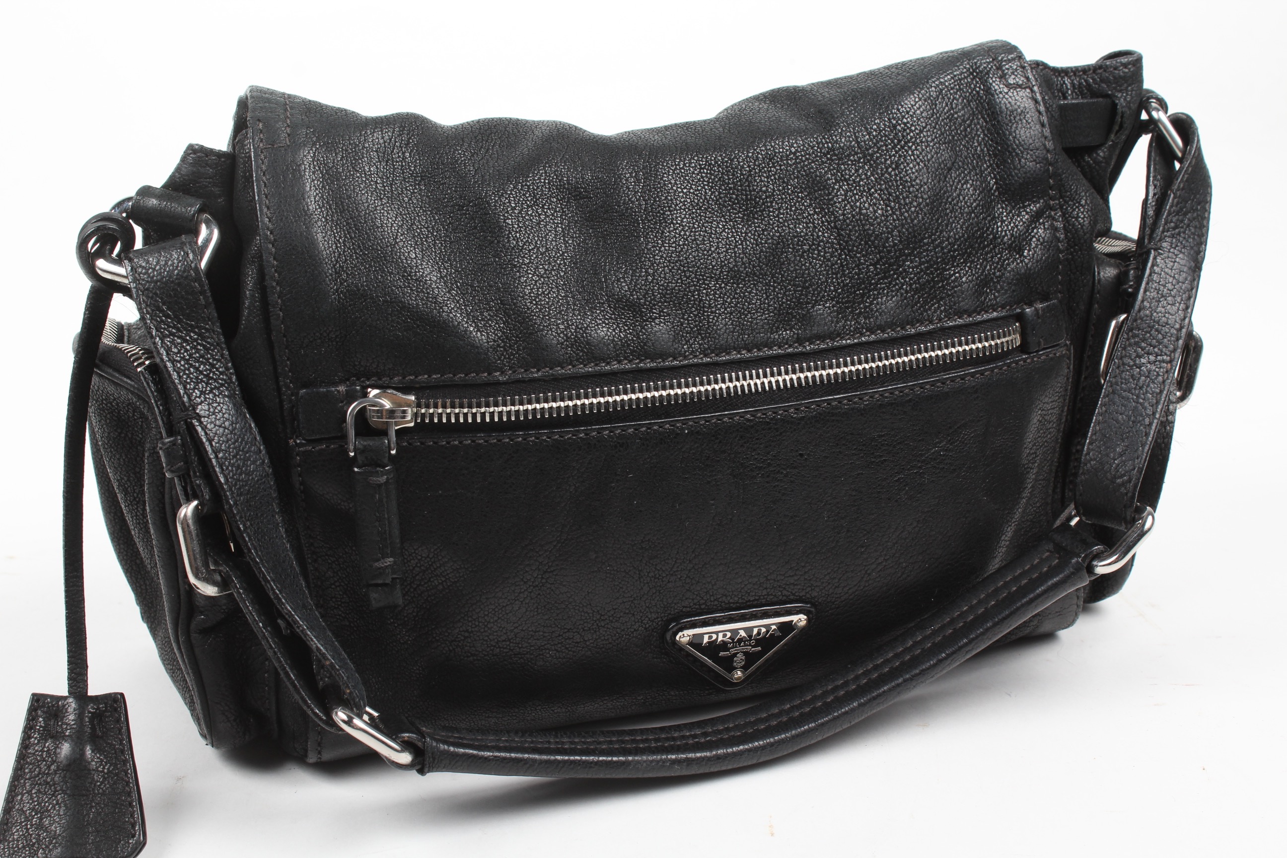 Prada Pebbled Leather Handbag