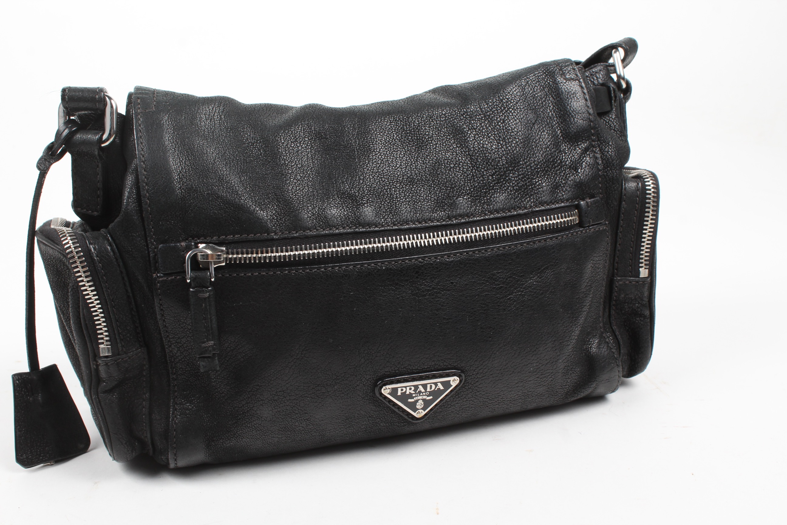 Prada Pebbled Leather Handbag