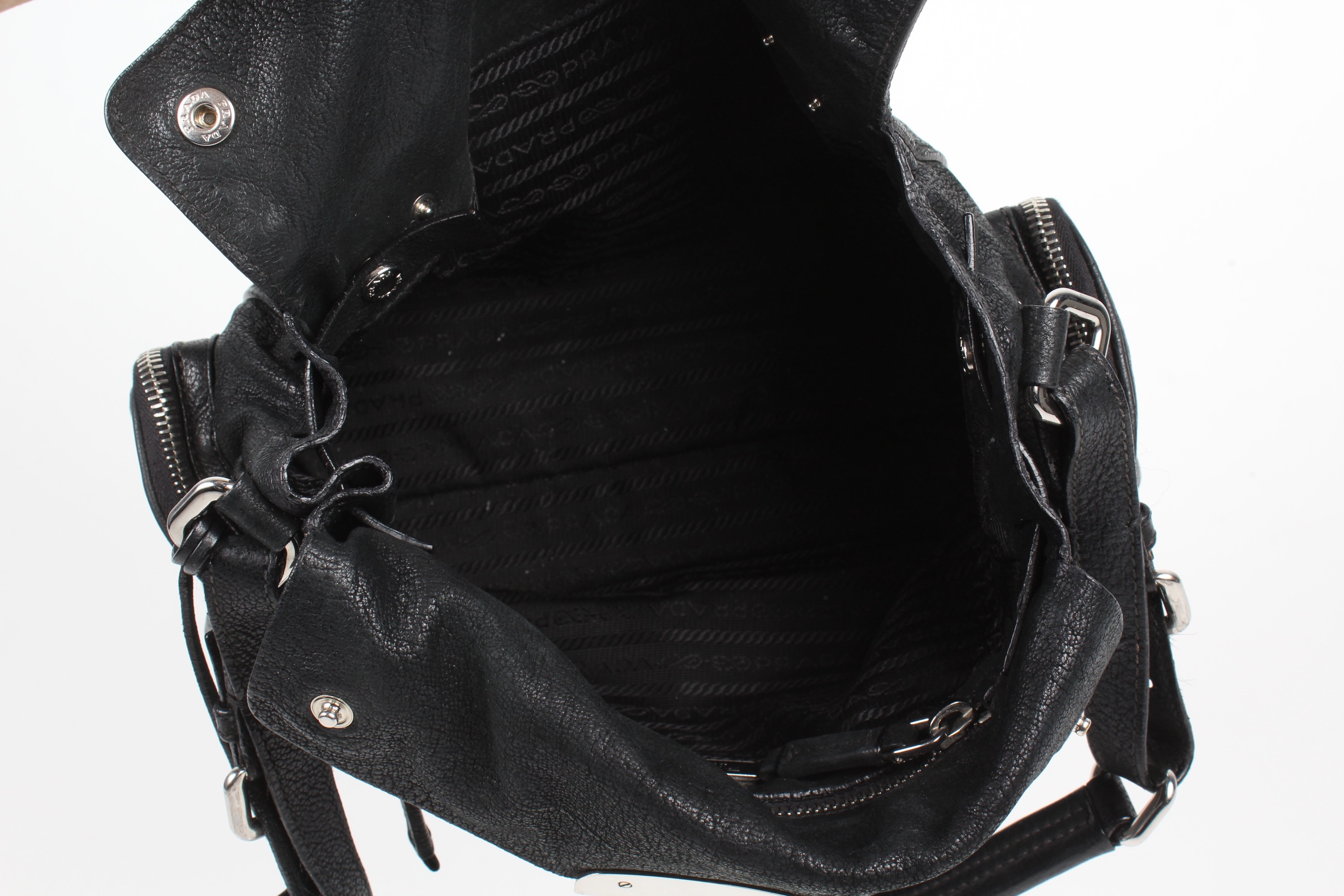 Prada Pebbled Leather Handbag