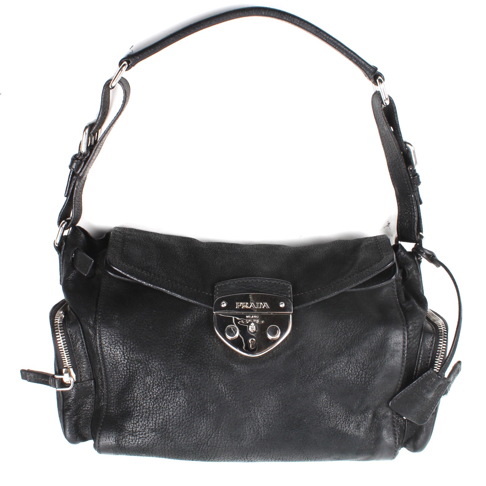 Prada Pebbled Leather Handbag
