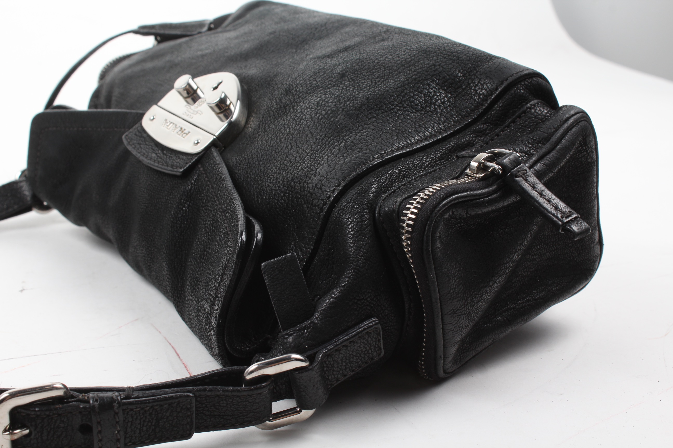 Prada Pebbled Leather Handbag