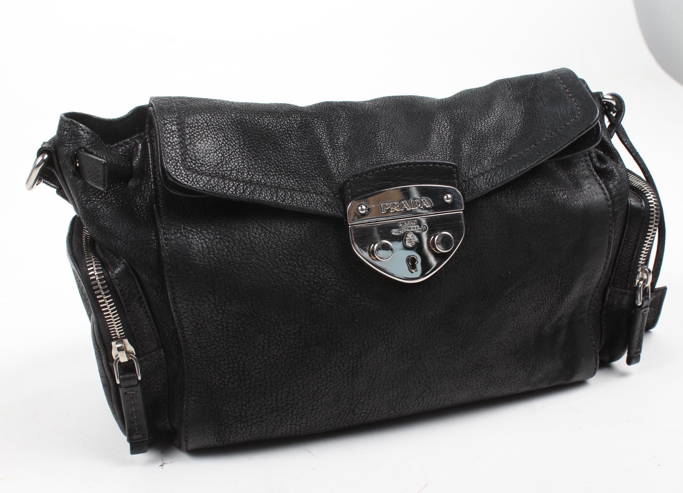 Prada Pebbled Leather Handbag