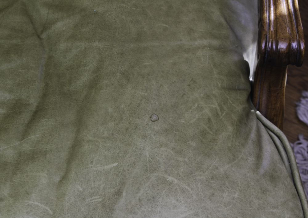 Fine Replica Louis XV Style Bergère Chair and Ottoman