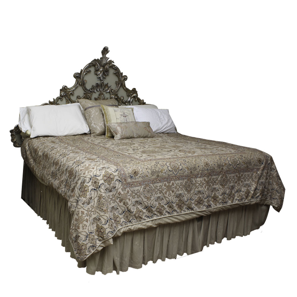 Vintage Rococo Style King Size Headboard