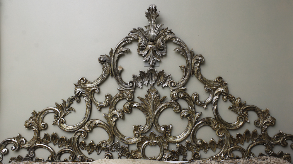 Vintage Rococo Style King Size Headboard