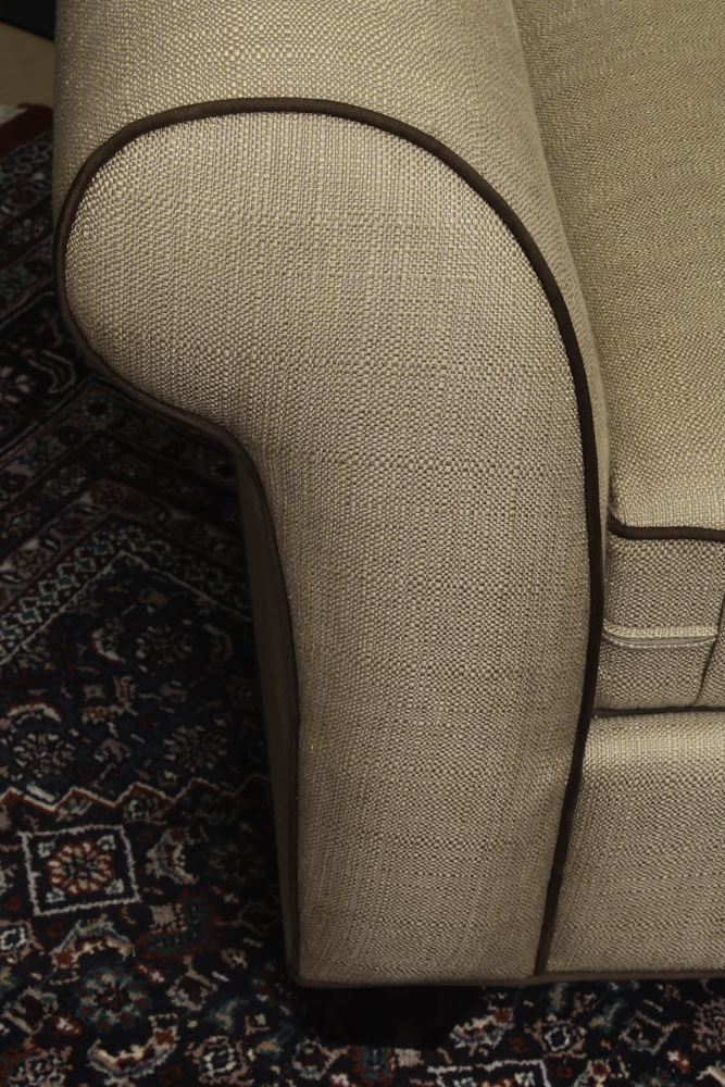 Linen Upholstered Lounge Chair