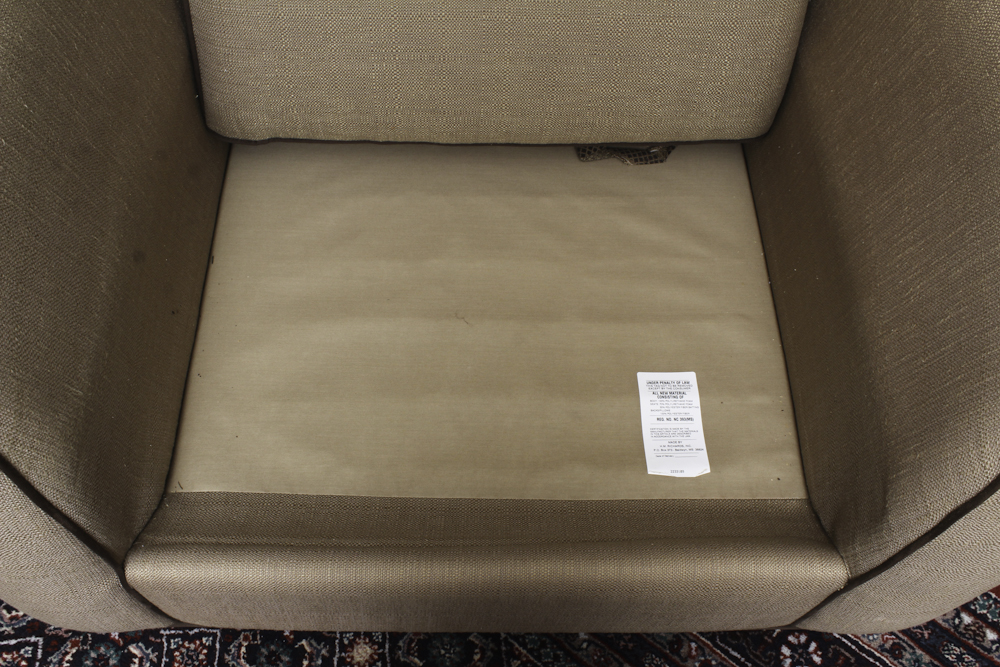 Linen Upholstered Lounge Chair