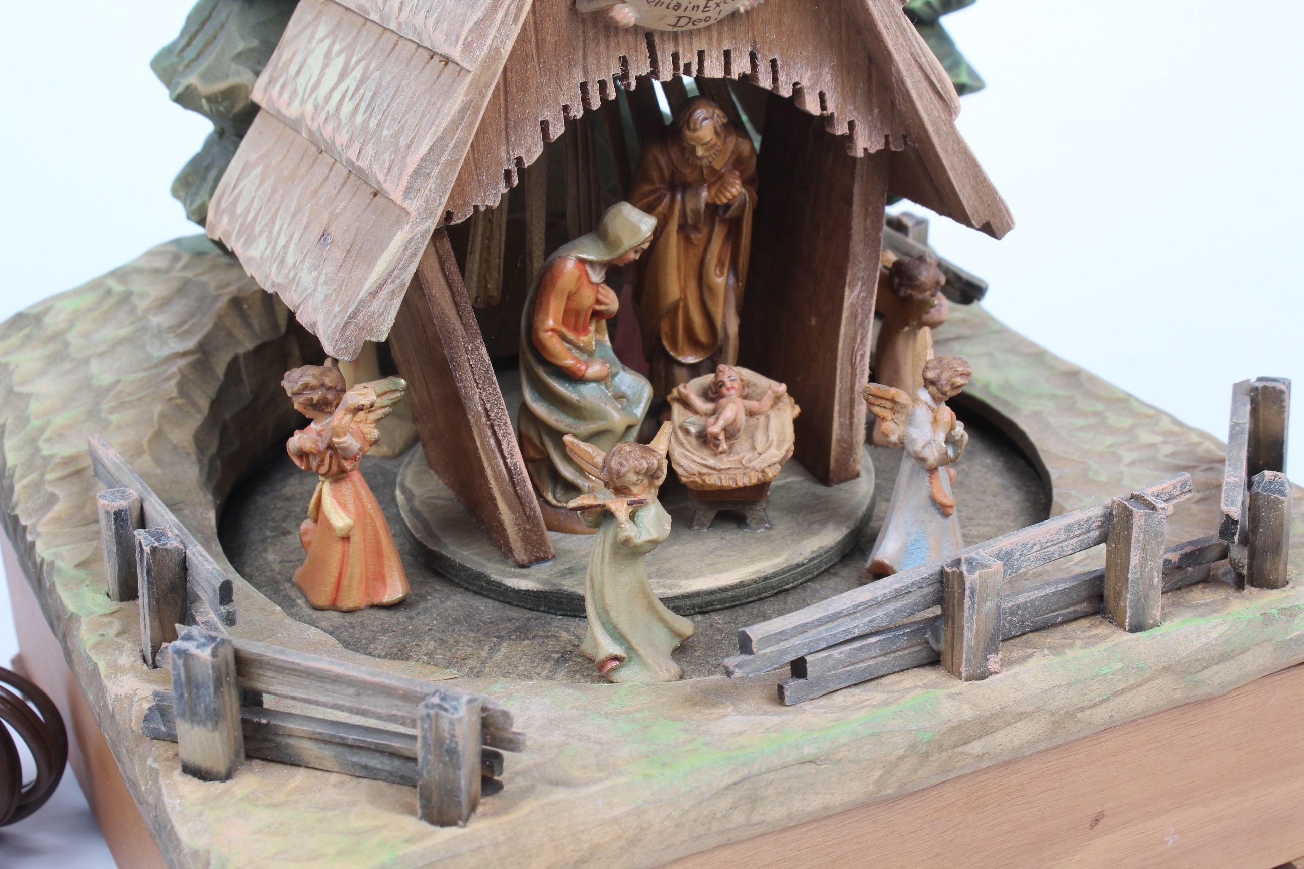 Anri Carved and Lighted Wooden Nativity Scene