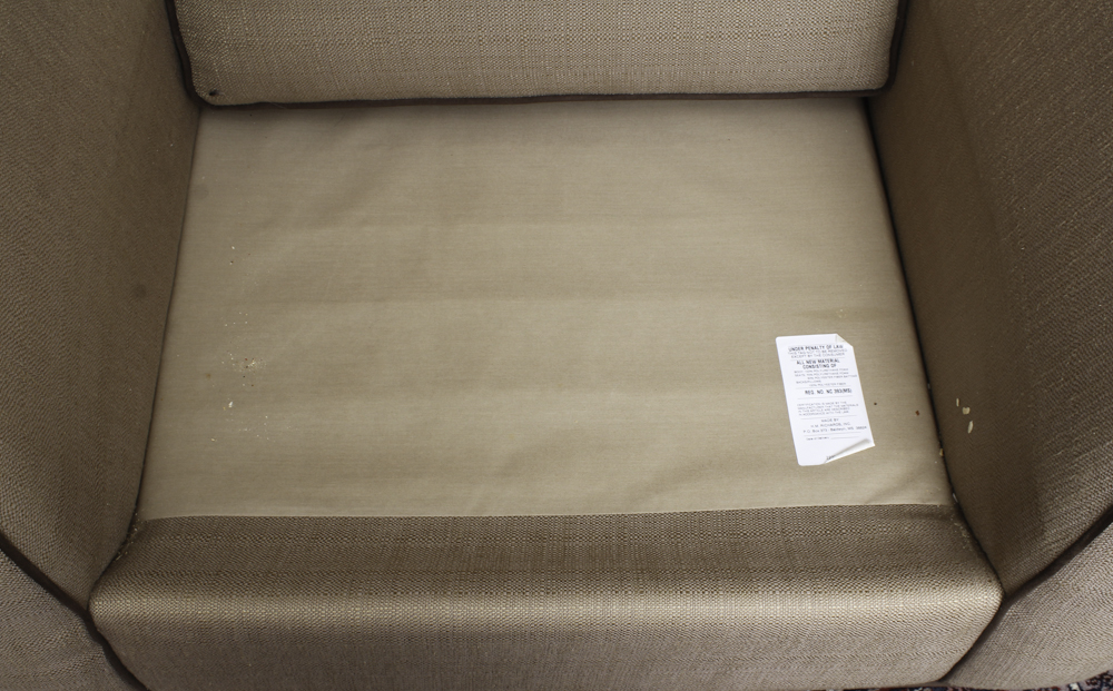 Linen Upholstered Lounge Chair