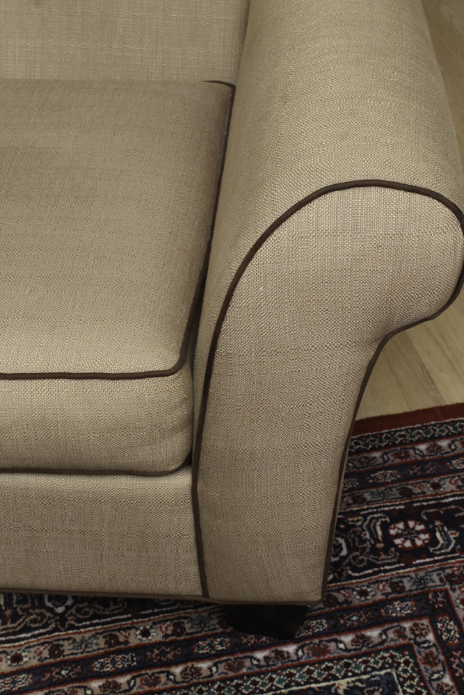 Linen Upholstered Lounge Chair