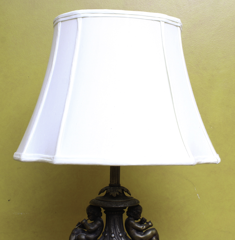 Vintage Brass Rococo-Style Table Lamp