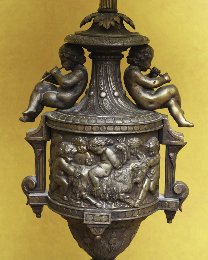 Vintage Brass Rococo-Style Table Lamp