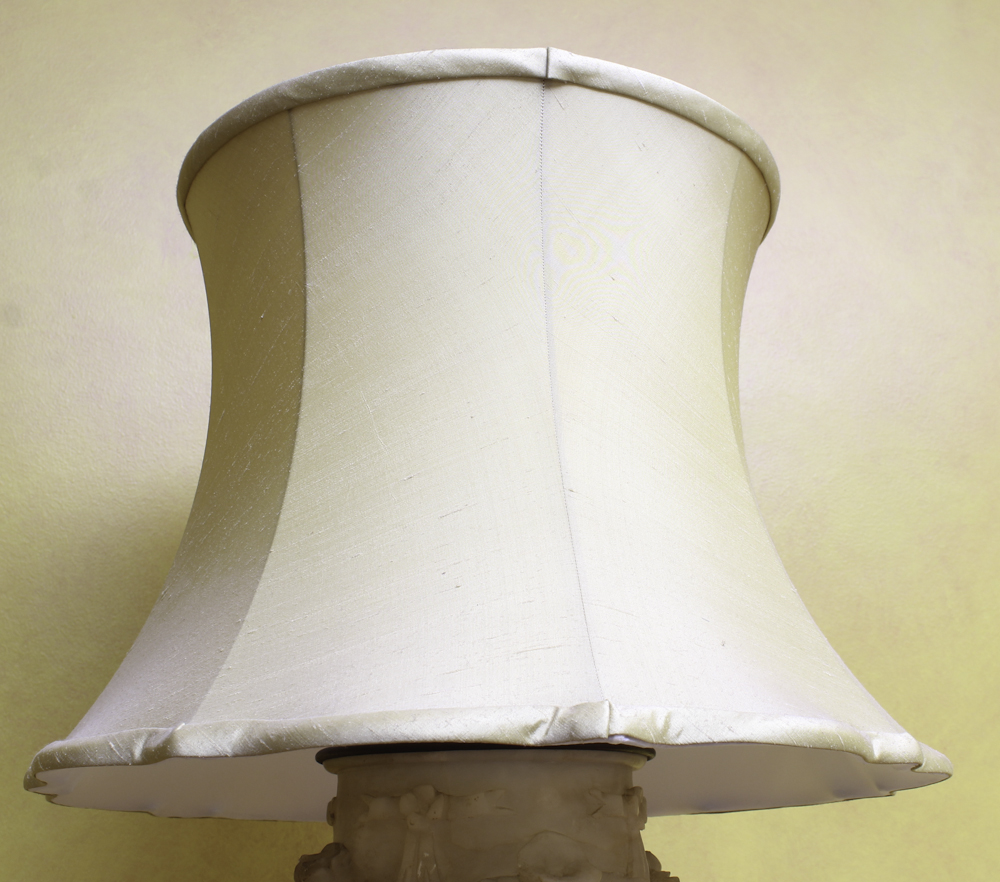 Neoclassical Polished Stone Table Lamp