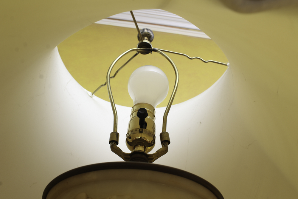 Neoclassical Polished Stone Table Lamp