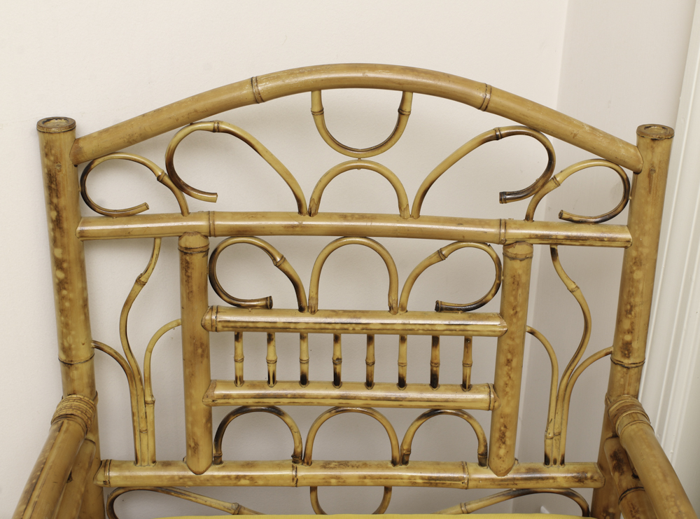 Vintage Brighton Pavilion Style Bamboo Armchair