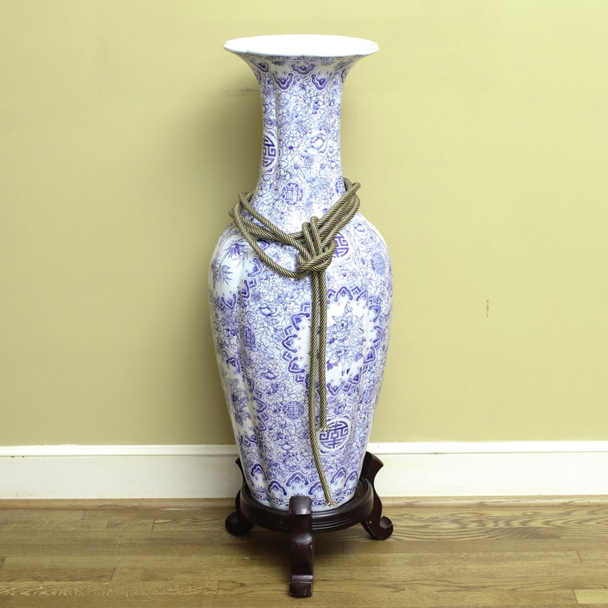 Chinese Blue and White Floor Vase
