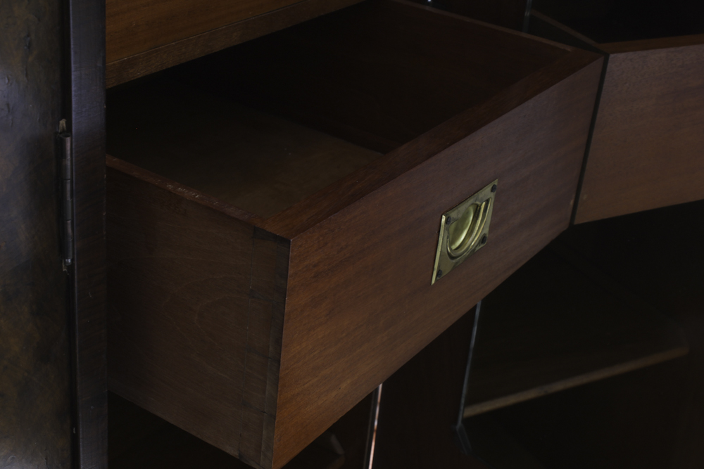 Antique Edwardian Burled Veneer Armoire