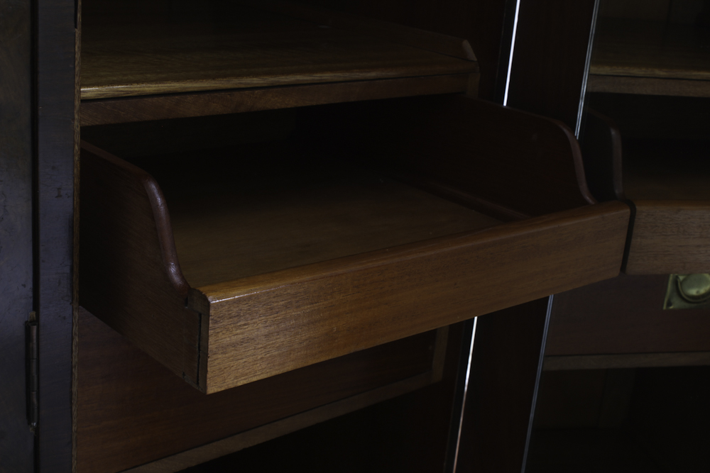 Antique Edwardian Burled Veneer Armoire