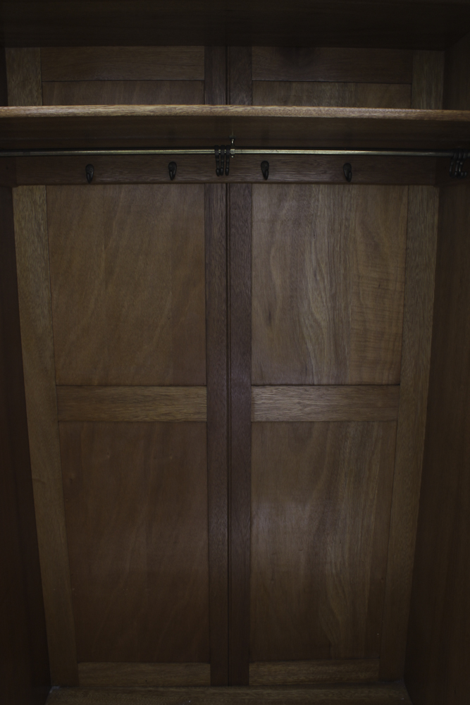 Antique Edwardian Burled Veneer Armoire