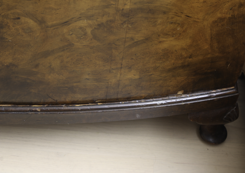 Antique Edwardian Burled Veneer Armoire