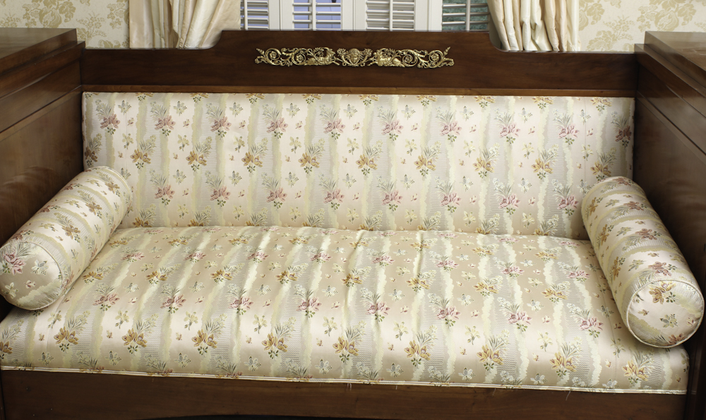 French Empire-Style Mahogany Sofa with Ormolu