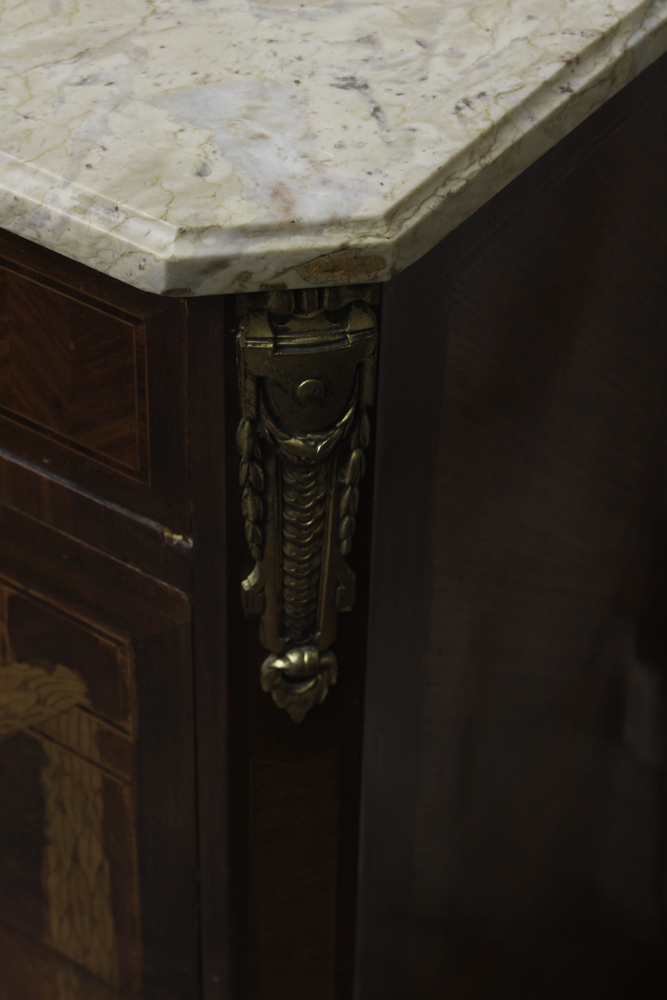 Transitional Style Inlaid Chest of Drawers