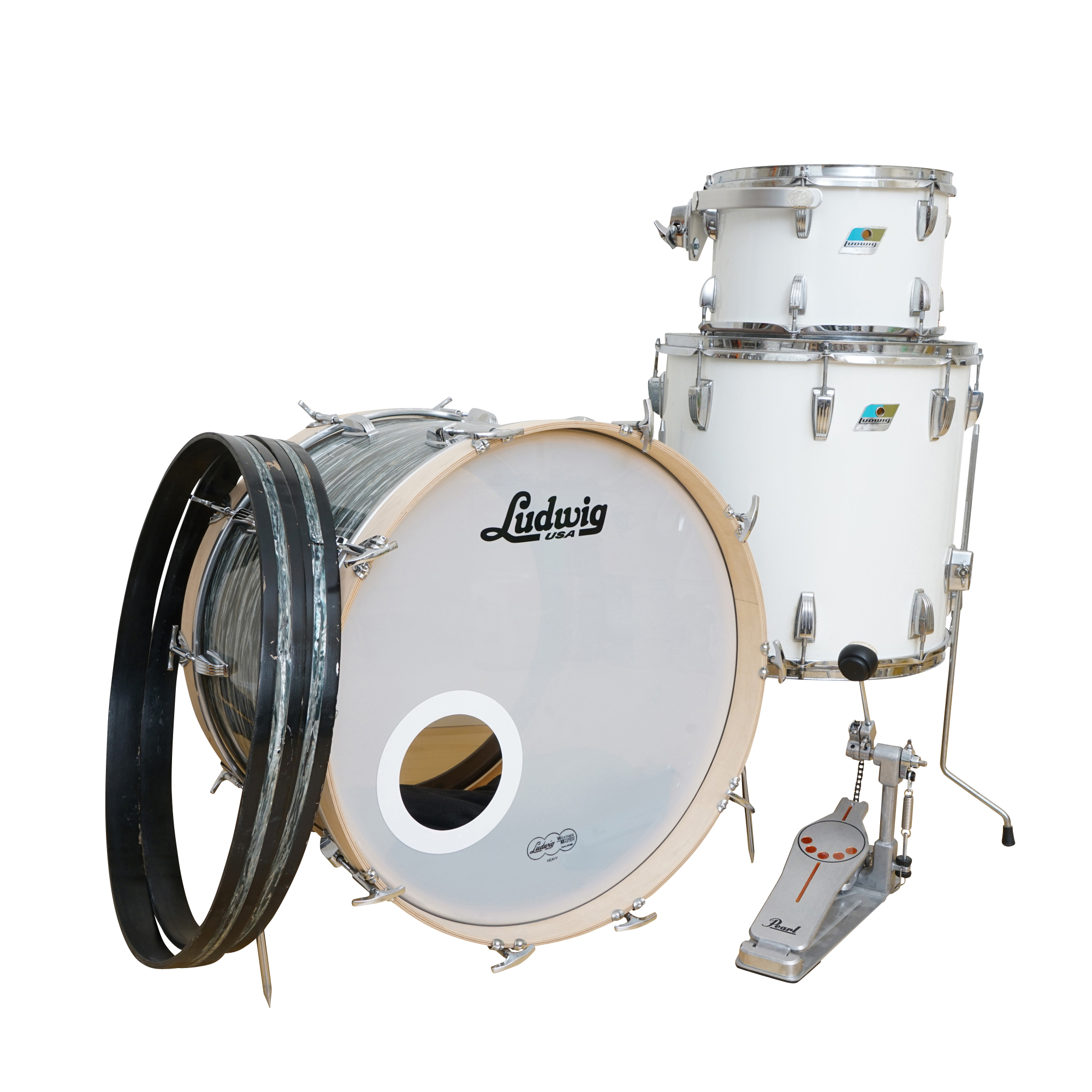 Ludwig Partial Drum Kit with Pearl Drum Pedal