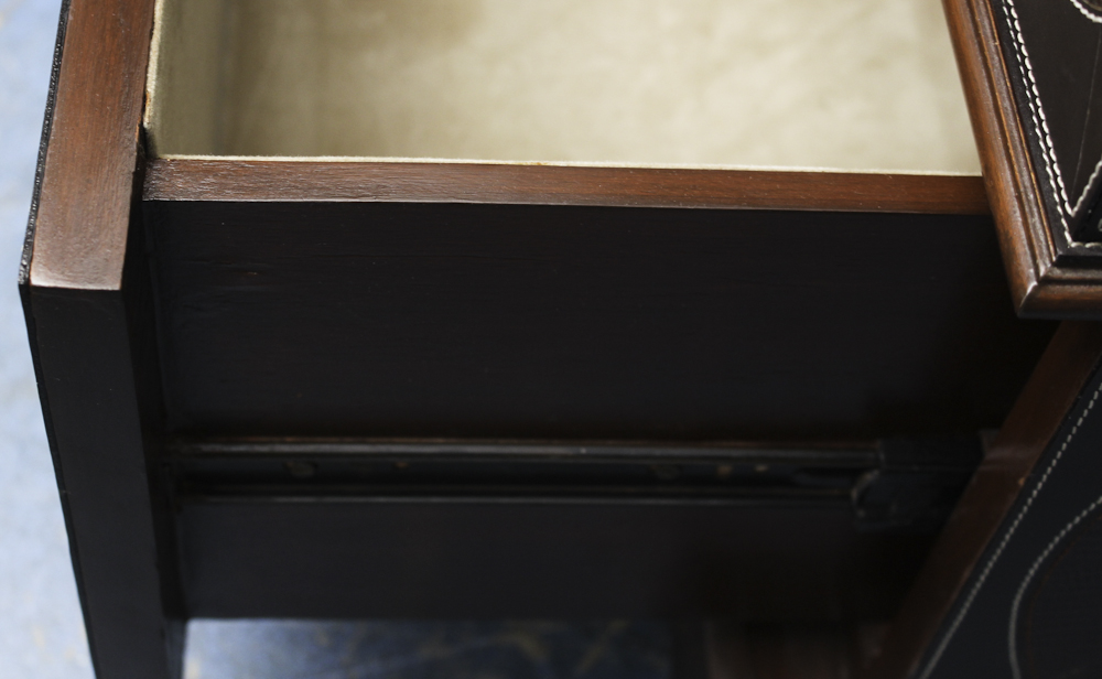 Leather and Wood Jewelry Armoire