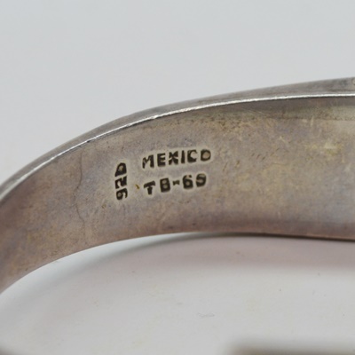 Sterling Silver Tiger's Eye Hinge Bracelet