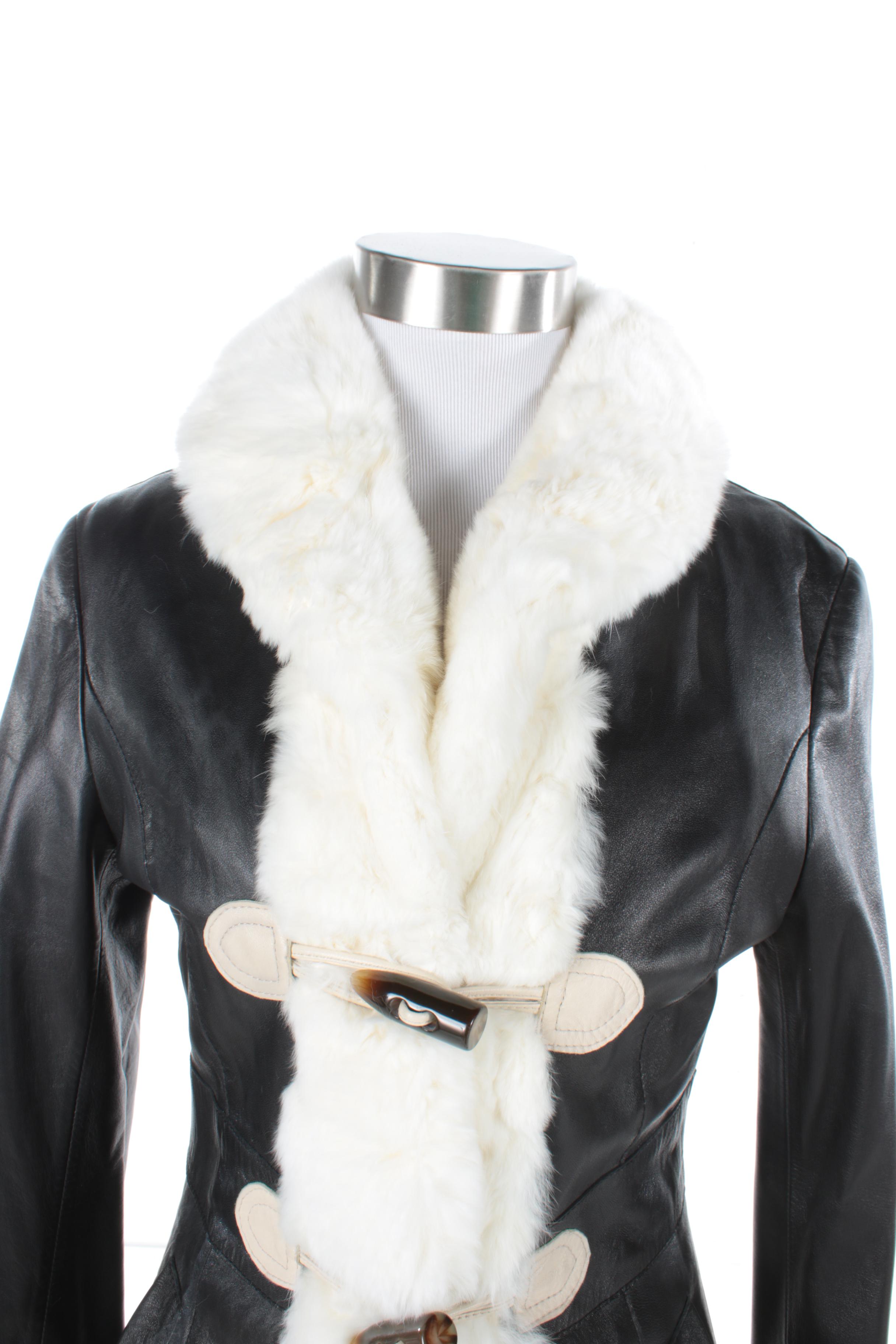 Women's Schillaci and Pow Wow Brand Coats with Rabbit Fur Trim