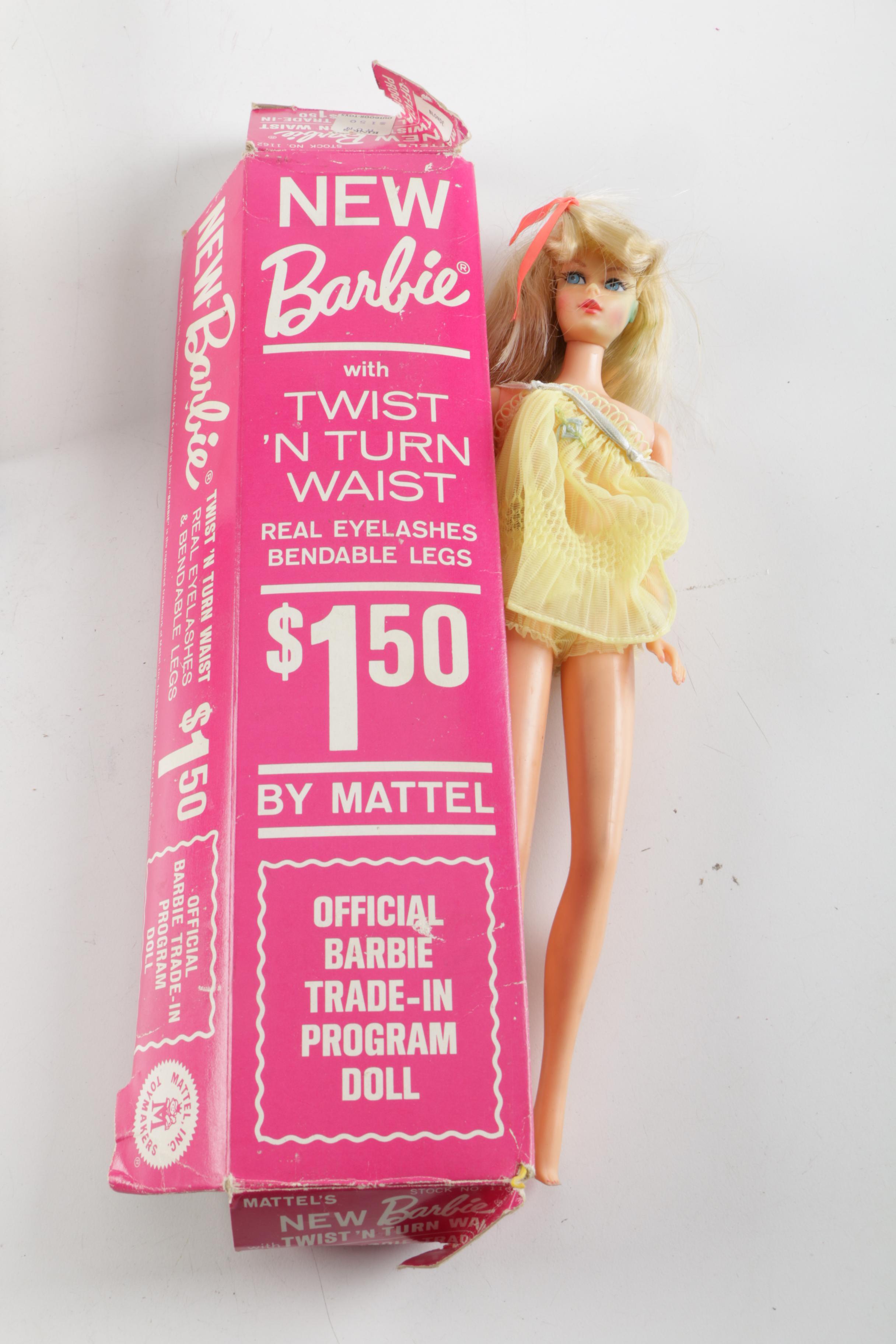 1960s Mattel "Ken" and "Twist n' Turn Waist" Barbie Dolls and Accessories